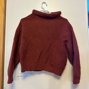Wilfred burnt orange sweater cowl neck size M